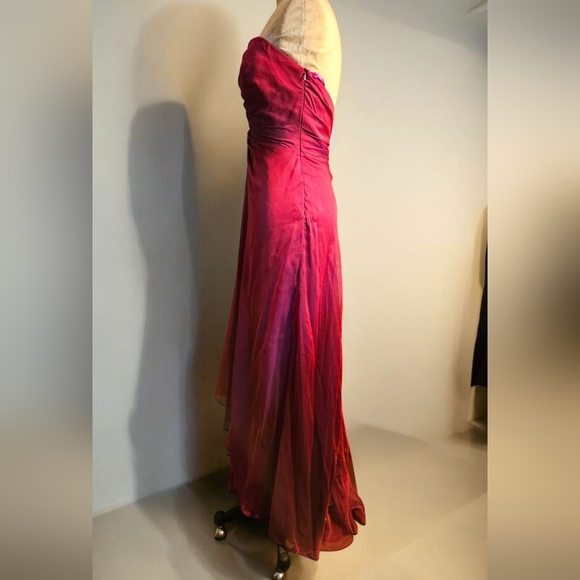 Source Unknown Strapless Burgundy Dress - Picture 4 of 8